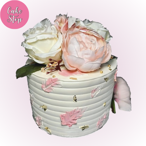 Floral Blush Birthday Cake