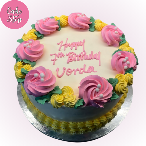 Pastel Rose Birthday Cake